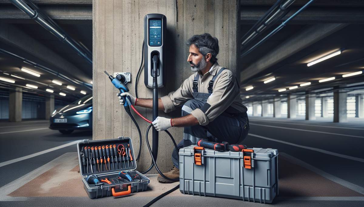 Multiple networked EV charging stations with load management at Oregon commercial property