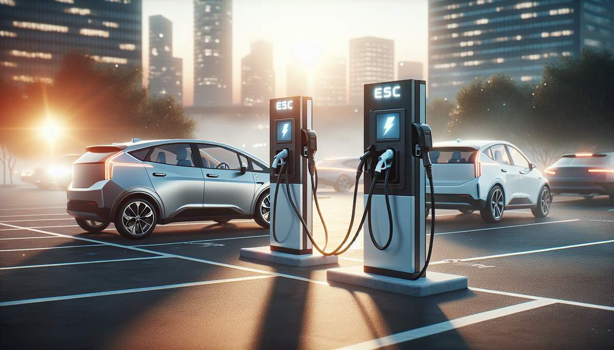 Commercial EV charging station installation at Oregon business parking lot