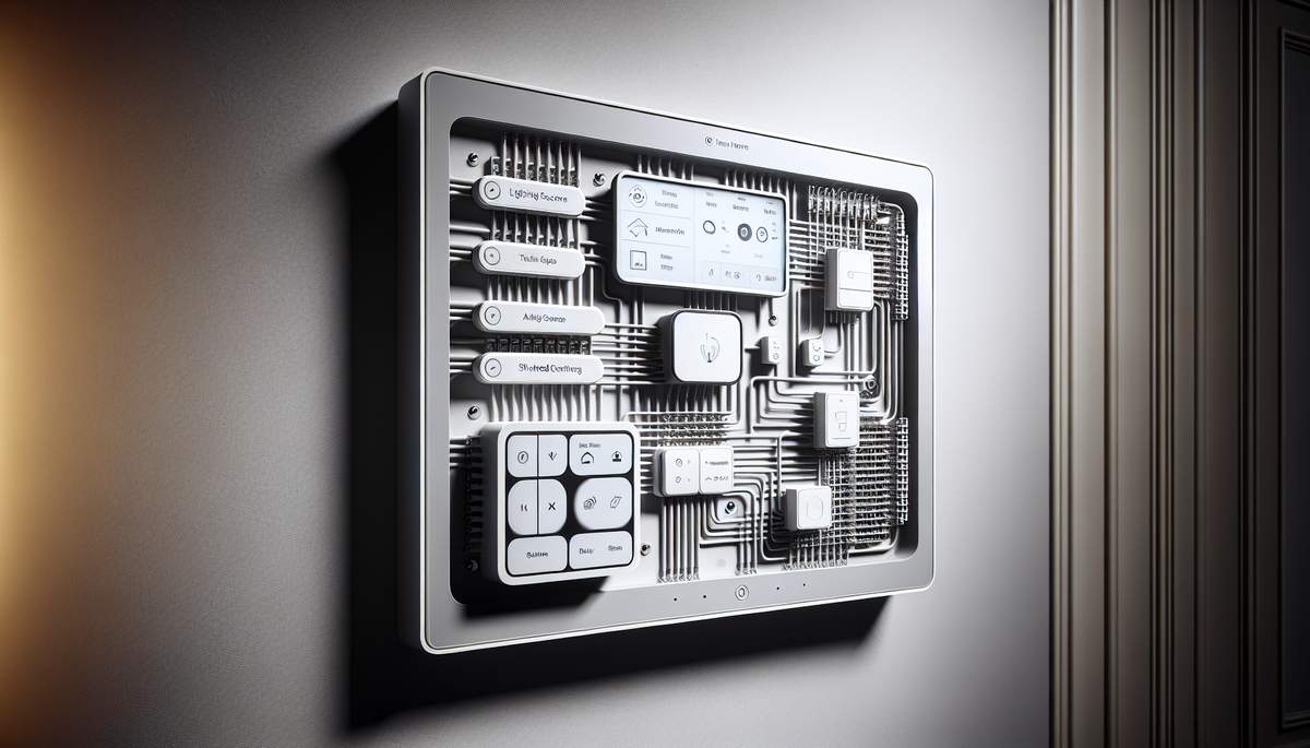 Professional home automation control panel and Lutron keypads installed in Oregon home