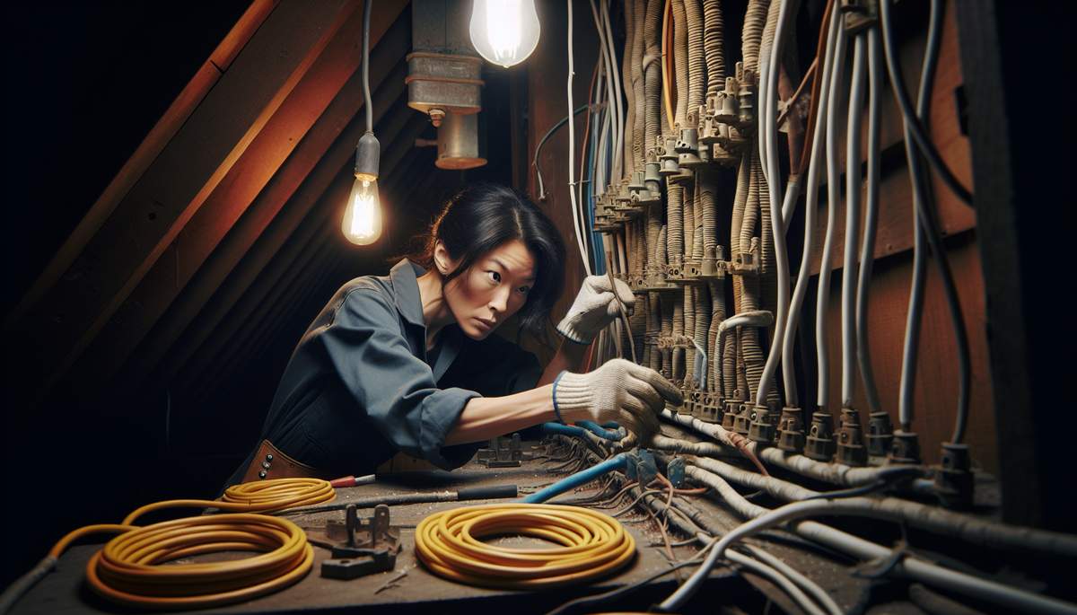 Licensed electrician performing home rewiring services in Oregon