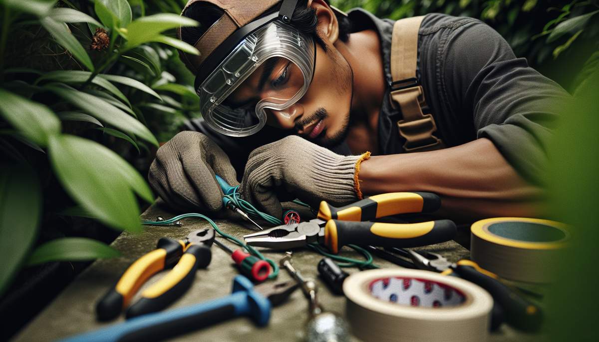 Low-voltage brass path lights and tree uplighting in an Oregon garden