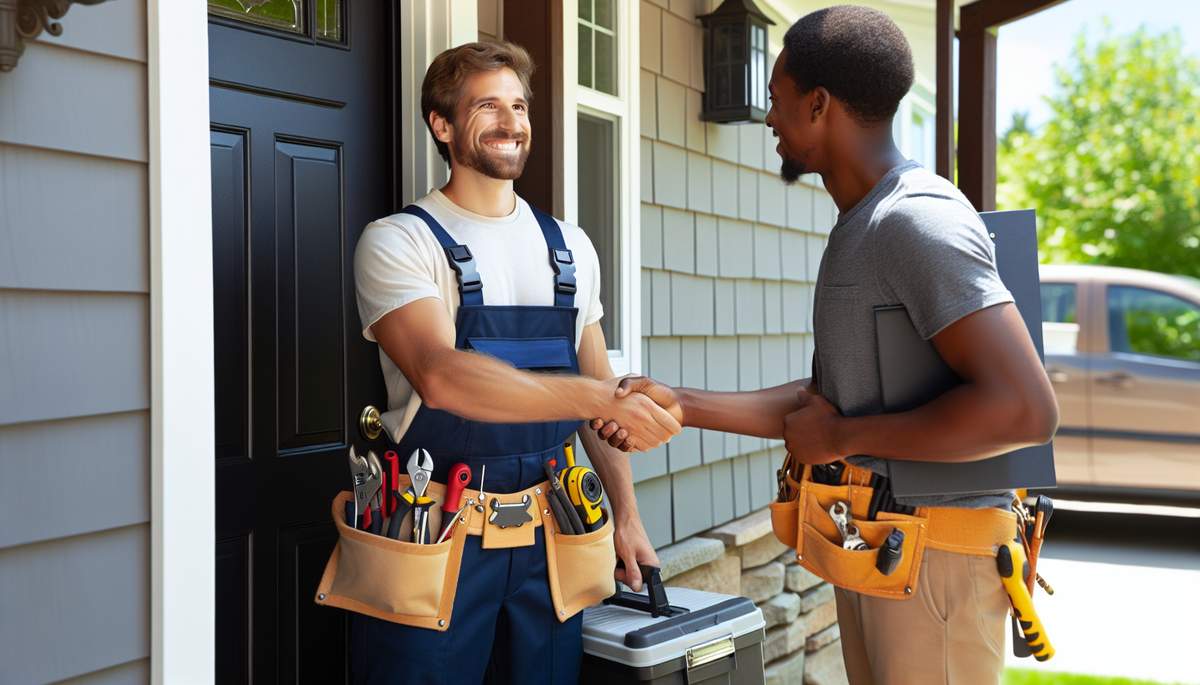 Licensed residential electrician installing wiring in an Oregon family home