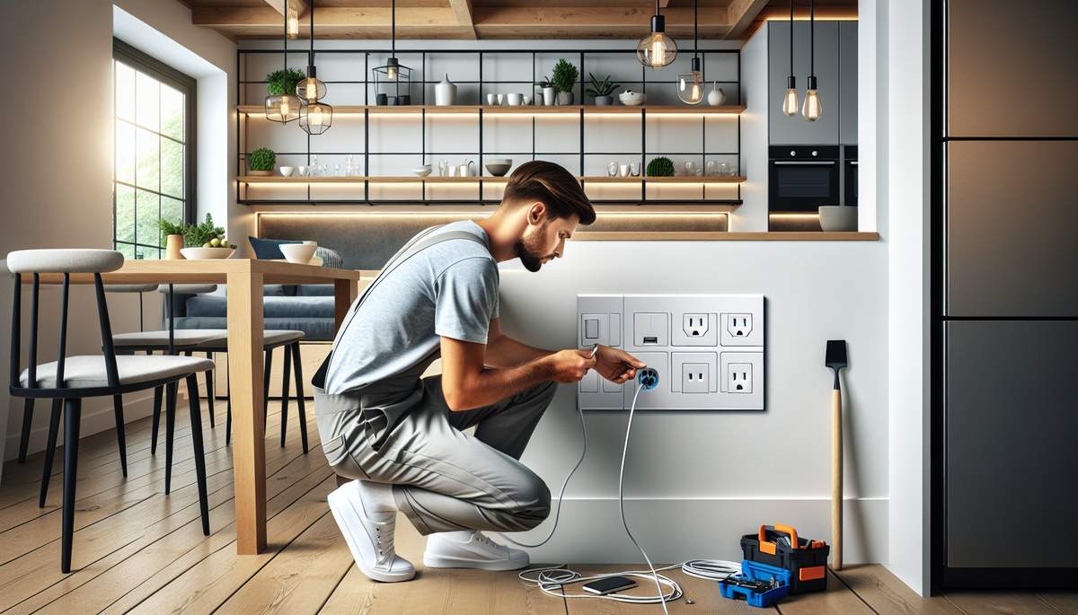 Modern USB-A and USB-C combo outlet installed by licensed Oregon electrician