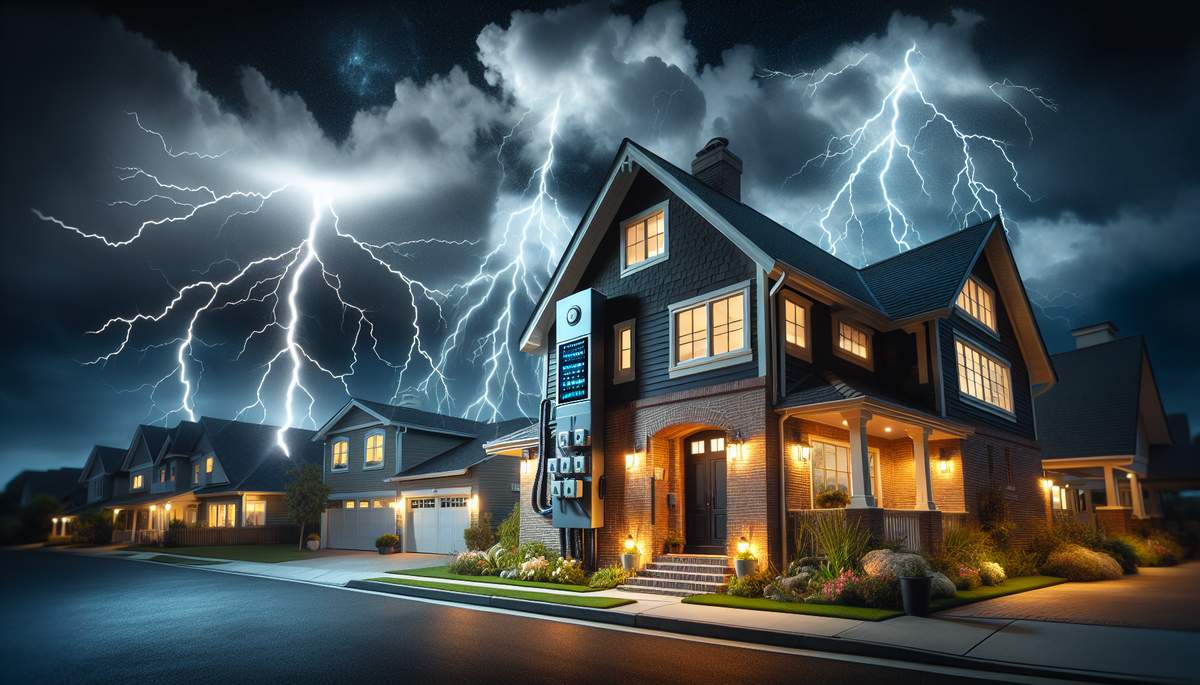 Panel-mounted surge protective device installed inside Oregon home electrical panel